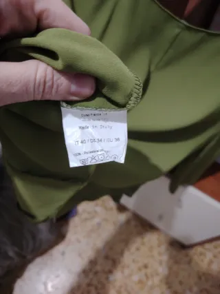 Camicia Zizu verde con volantini