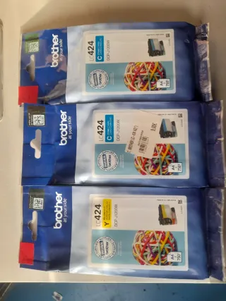 Brother LC424 Ciano e Amarelo