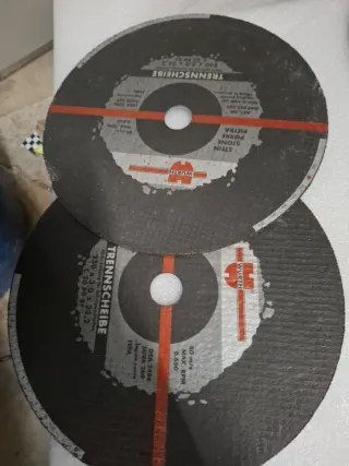 Lote herramientas: discos, cinchas, ventosas