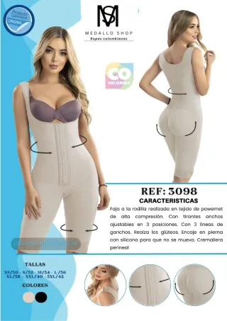 Faja Medallo Shop Rodilla Powernet Beige