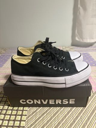 Converse Negras Bajas Talla 39