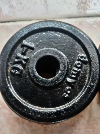 Discos de peso 28mm: 8x1kg y 4x2kg