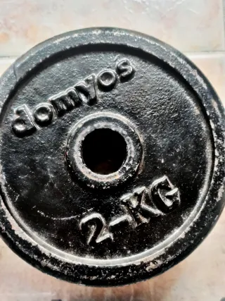 Discos de peso 28mm: 8x1kg y 4x2kg