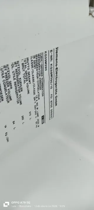 Nevera Combi Acero Inoxidable SIEMENS