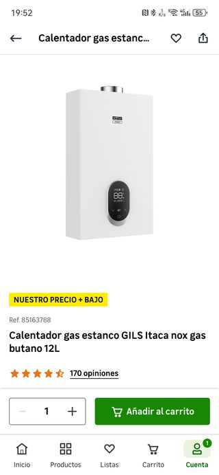 Calentador gas estanco GILS Itaca