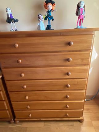 Conjunto Cómoda, Sinfonier y Mesitas Madera