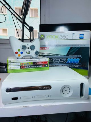 Xbox 360 Fat Jasper + Scatola + 6 Giochi + Controller Originale