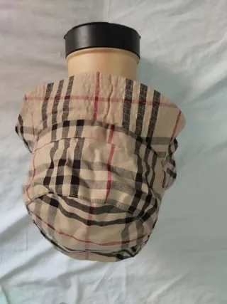 Gorro de verano vintage a cuadros unisex talla M