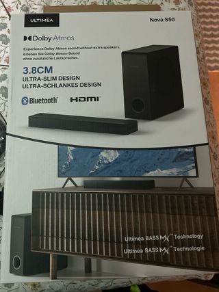 Barra Sonido Ultimea S50 Dolby Atmos Negra
