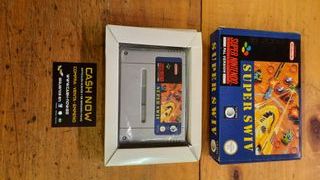 SNES SUPER SWIV JUEGO CON CAJA Y MANUAL IMPECABLE