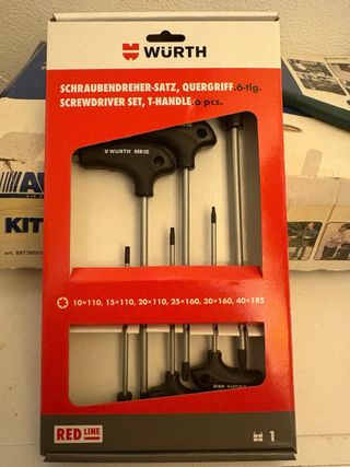 Set 6 Chiavi T-Handle Torx WÜRTH