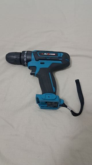 SIN USAR: Taladro inalámbrico, 2 baterías, azul