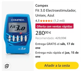 Electroestimulador Compex 1.0. 2.0. 3.0.