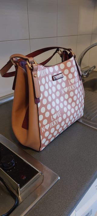 Bolso Nikky Mujer Marrón y Blanco