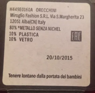 Orecchini Motivi farfalla