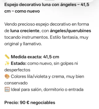 Espejo Luna Fantasía Vintage