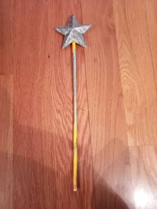 Varita mágica estrella plateada