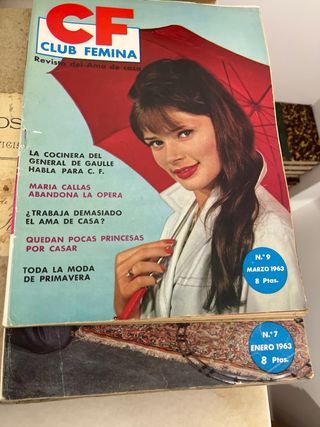 LOTE 5 Revistas CF CLUB FEMENINA 1962/3