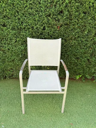 Pack 2 sillas exterior aluminio y madera