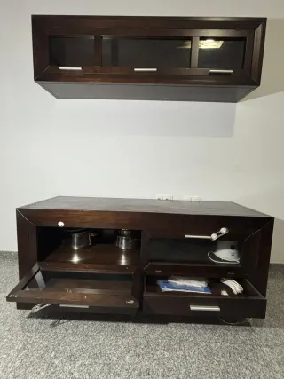 Muebles de salón Mueble TV madera maciza col.Nogal