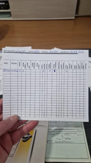 Opel Astra 2002 ETIQUETA B