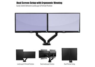 Doble brazo para monitor