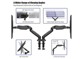 Doble brazo para monitor