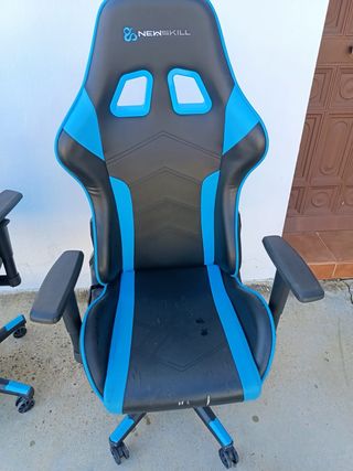 2x Sillas Gaming Newskill Azul y Negra (Leer)