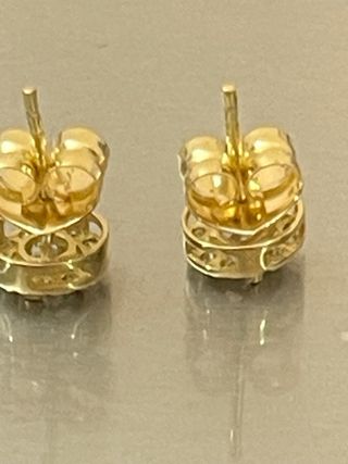 Pendientes Oro 18k 0.48 Ct Diamantes Naturales