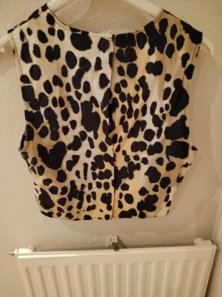 Conjunto Falda y Top Mango Animal Print Talla XS