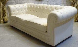 Sofá Chester Piel Blanco