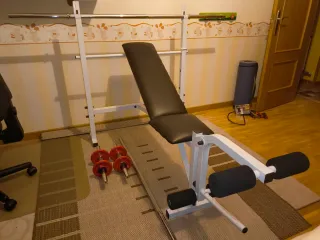 Banco de pesas con barras y discos Salter