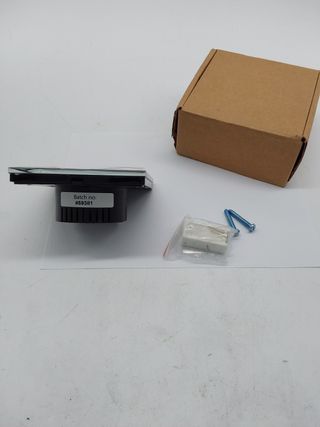 Interruptor de luz táctil, doble, vidrio, negro con botón cuadrado dimensiones 86x86 mm, con iluminación de botón Maclean Energy