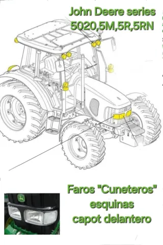 Kit 2 Faros Cuneteros LED Tractores John Deere