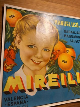 Cartel Antiguo Mireille Valencia España