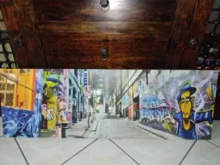 Quadro astratto multicolore