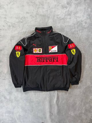 Chaqueta Ferrari F1 Negra Vintage Racing Talla XL
