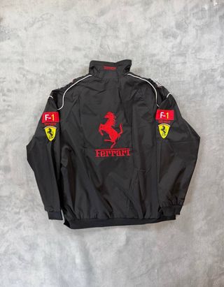 Chaqueta Ferrari F1 Negra Vintage Racing Talla XL