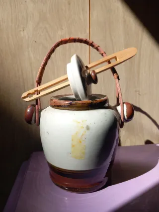 Barattolo Cornichons con manico Vintage