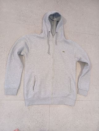 Sudadera Lacoste gris con cremallera