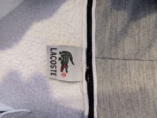 Sudadera Lacoste gris con cremallera