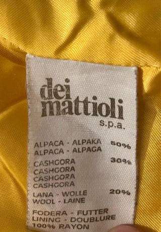Cappotto GIANFRANCO Ferré giallo lana vintage