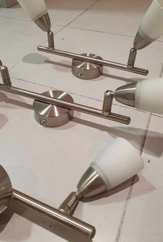 Conjunto de 3 apliques/lamparas de pared/ techo.