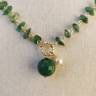 Collana agata verde