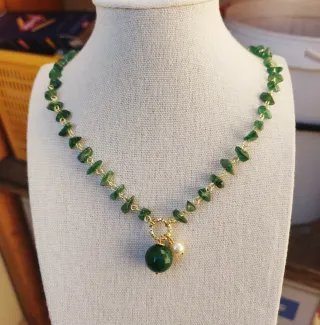 Collana agata verde