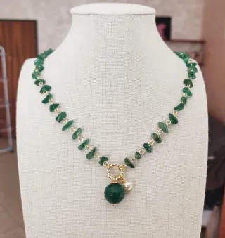 Collana agata verde