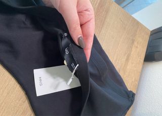 Top fascia nero senza spalline