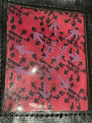 Monedero Desigual Negro con Bordados