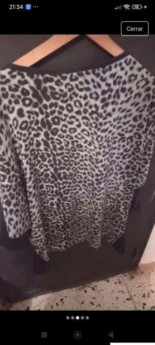 Camiseta manga larga estampado animal print