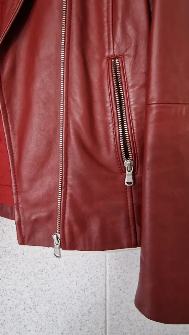 Giacca chiodo donna Promod rossa